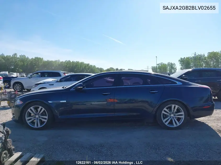 2011 Jaguar Xj Xjl VIN: SAJXA2GB2BLV02655 Lot: 12622161