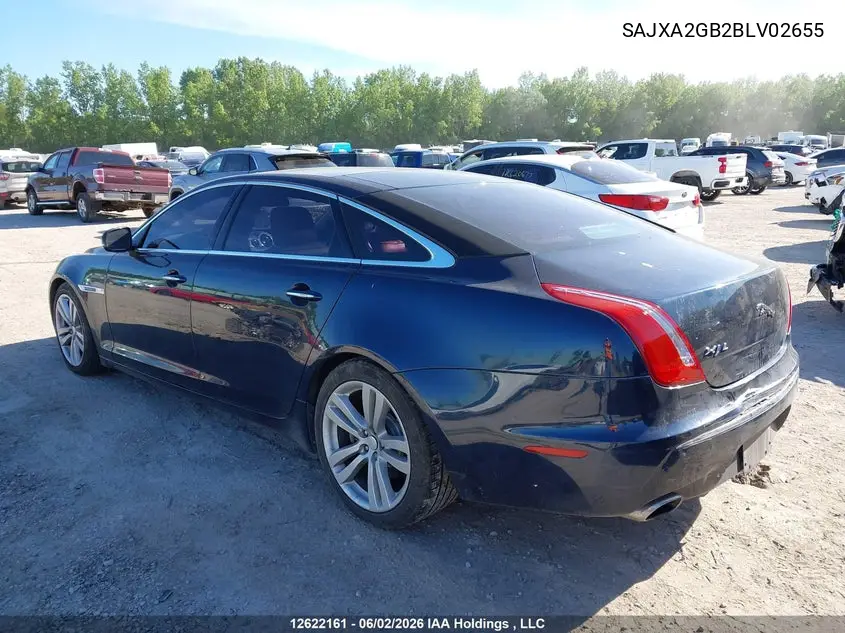 2011 Jaguar Xj Xjl VIN: SAJXA2GB2BLV02655 Lot: 12622161