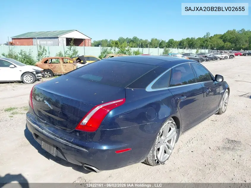 2011 Jaguar Xj Xjl VIN: SAJXA2GB2BLV02655 Lot: 12622161