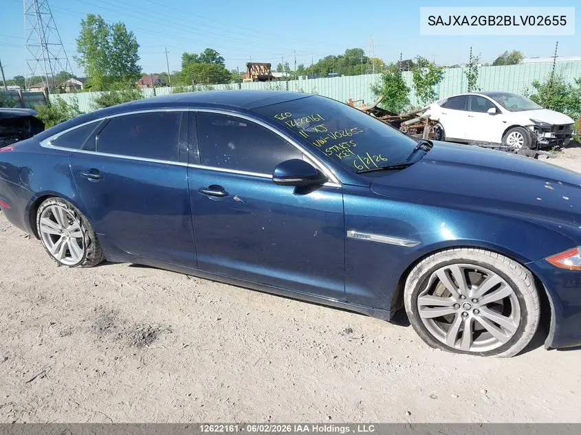 2011 Jaguar Xj Xjl VIN: SAJXA2GB2BLV02655 Lot: 12622161