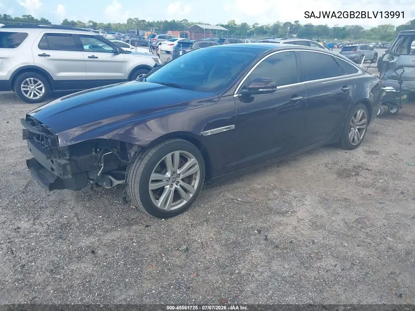 2011 Jaguar Xj Xjl VIN: SAJWA2GB2BLV13991 Lot: 45561725