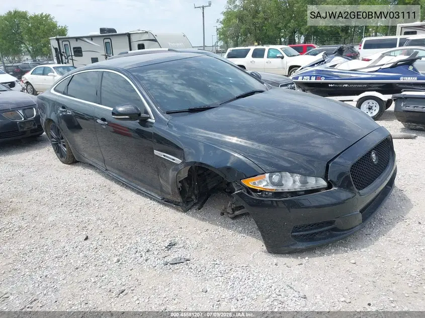 2011 Jaguar Xj Xjl Supercharged VIN: SAJWA2GE0BMV03111 Lot: 45581207