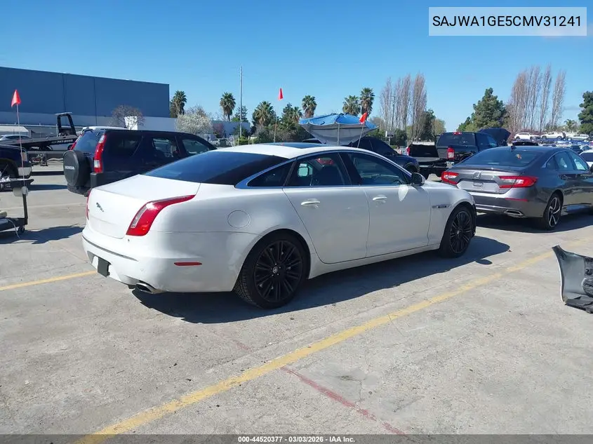 2012 Jaguar Xj Supercharged VIN: SAJWA1GE5CMV31241 Lot: 44520377