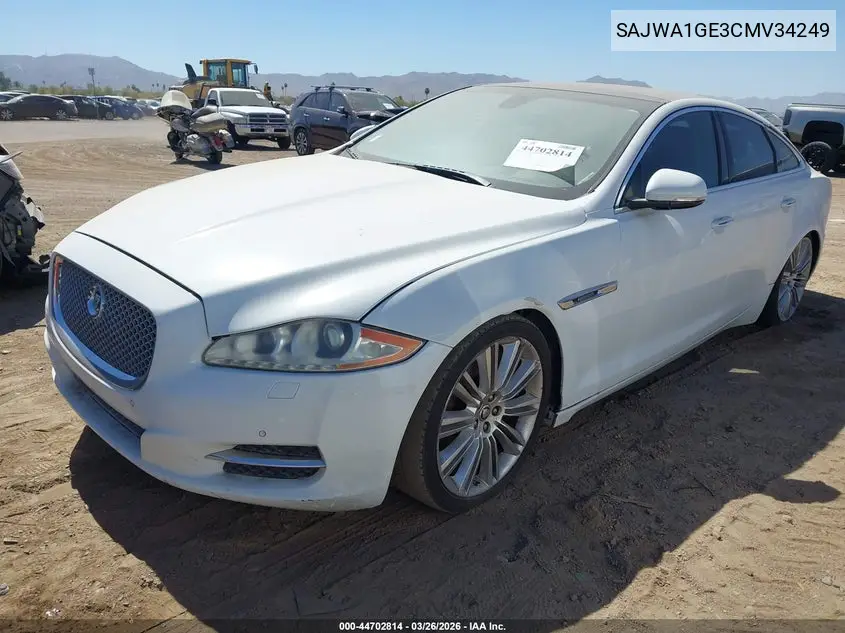2012 Jaguar Xj Supercharged VIN: SAJWA1GE3CMV34249 Lot: 44702814