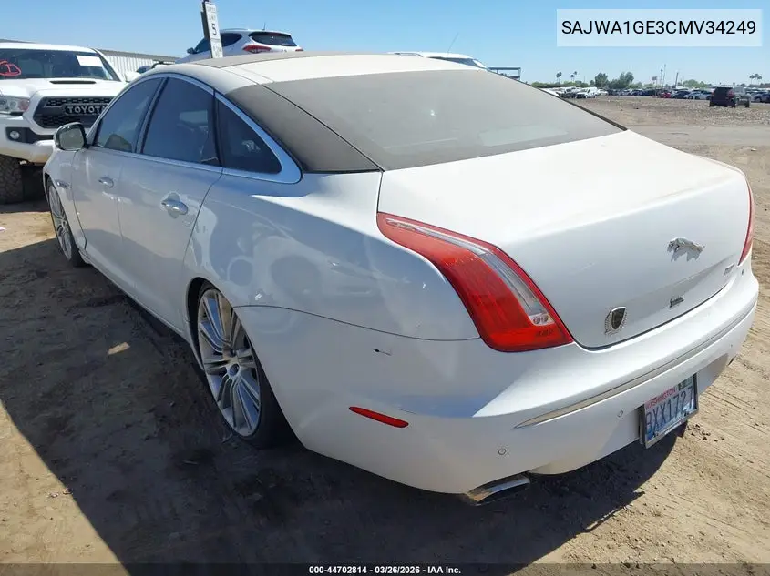2012 Jaguar Xj Supercharged VIN: SAJWA1GE3CMV34249 Lot: 44702814