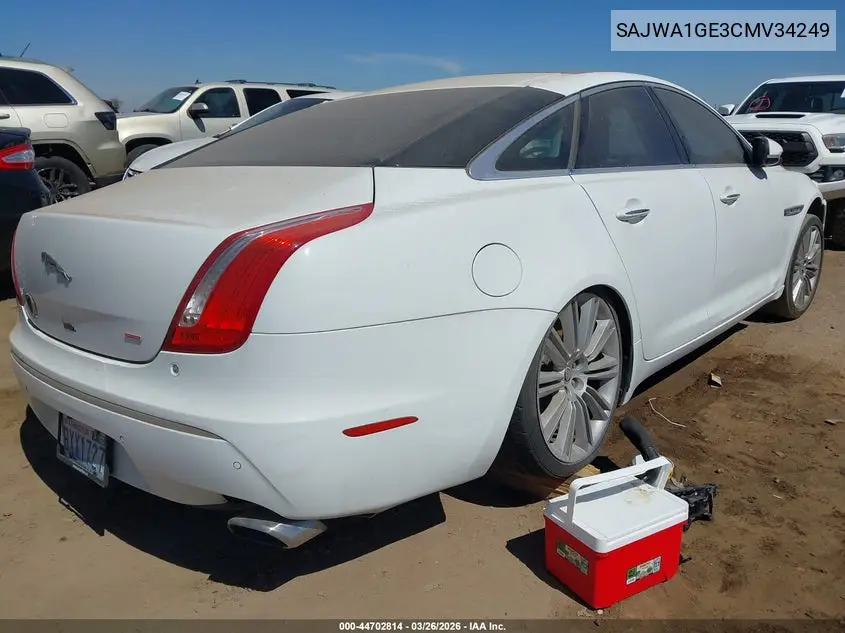 2012 Jaguar Xj Supercharged VIN: SAJWA1GE3CMV34249 Lot: 44702814