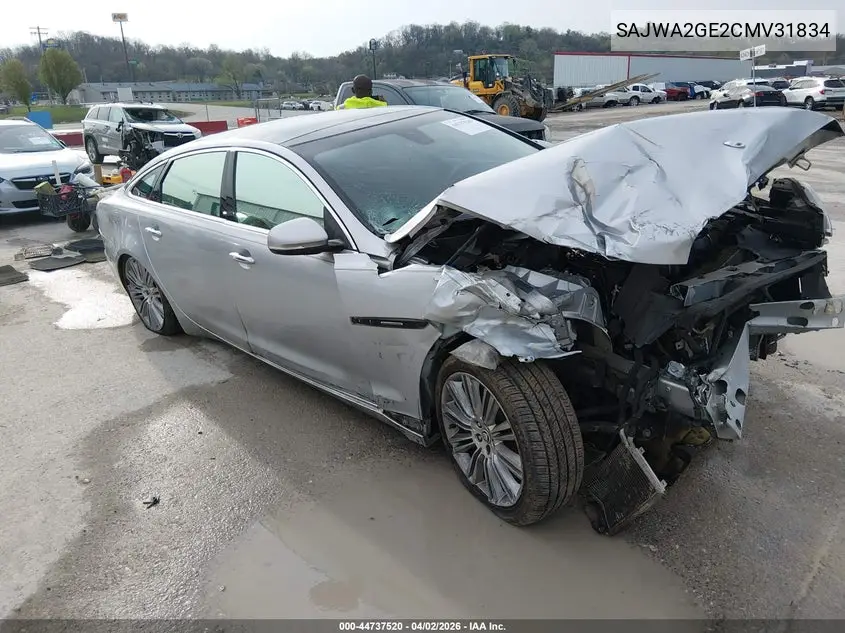 2012 Jaguar Xj Xjl Supercharged VIN: SAJWA2GE2CMV31834 Lot: 44737520