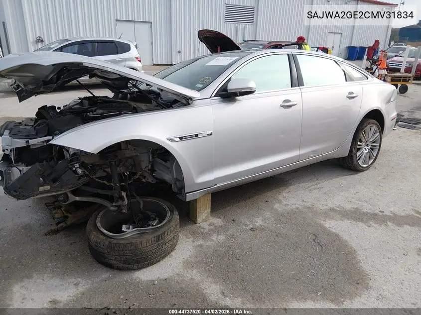 2012 Jaguar Xj Xjl Supercharged VIN: SAJWA2GE2CMV31834 Lot: 44737520