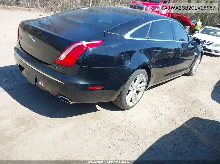 2012 Jaguar Xj Xjl Portfolio VIN: SAJWA2GB2CLV26967 Lot: 44948431