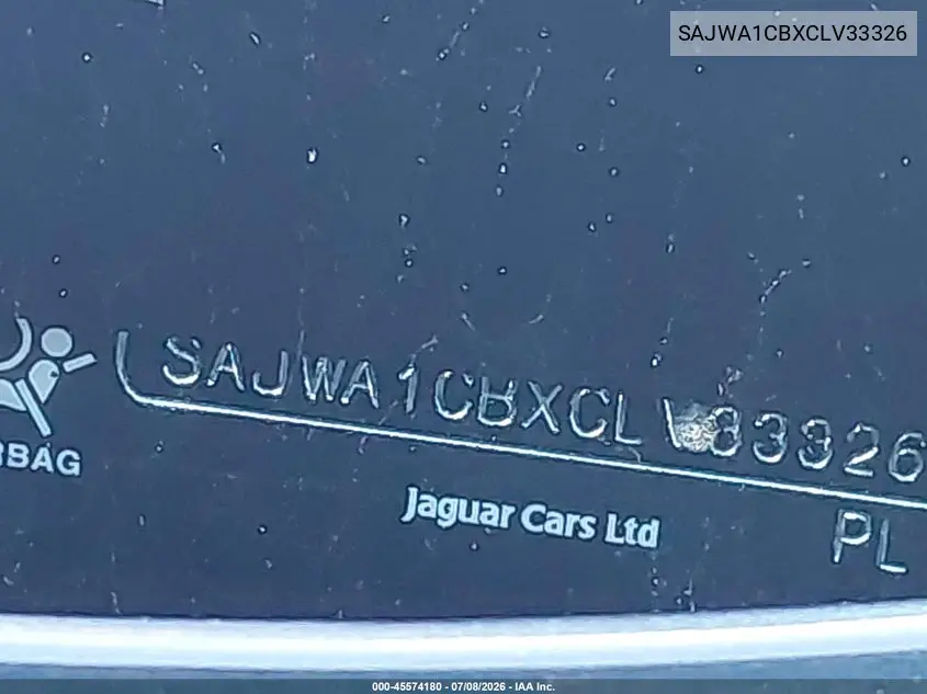 2012 Jaguar Xj VIN: SAJWA1CBXCLV33326 Lot: 45574180