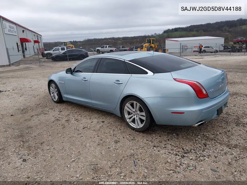 2013 Jaguar Xj Xjl Portfolio VIN: SAJWJ2GD5D8V44188 Lot: 44559961