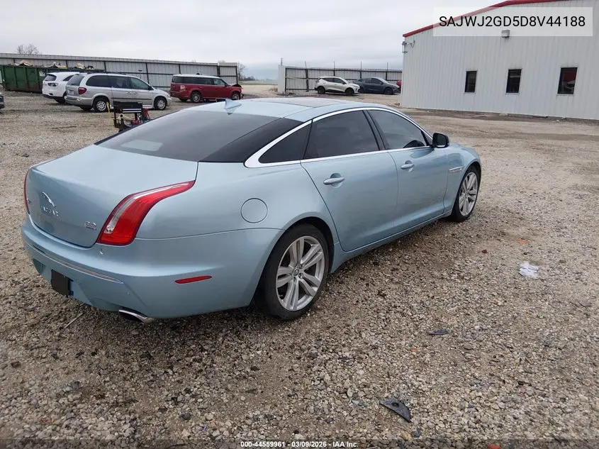 2013 Jaguar Xj Xjl Portfolio VIN: SAJWJ2GD5D8V44188 Lot: 44559961