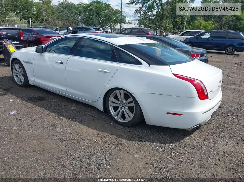 2013 Jaguar Xj Xjl Portfolio VIN: SAJWJ2GD9D8V46428 Lot: 45425374