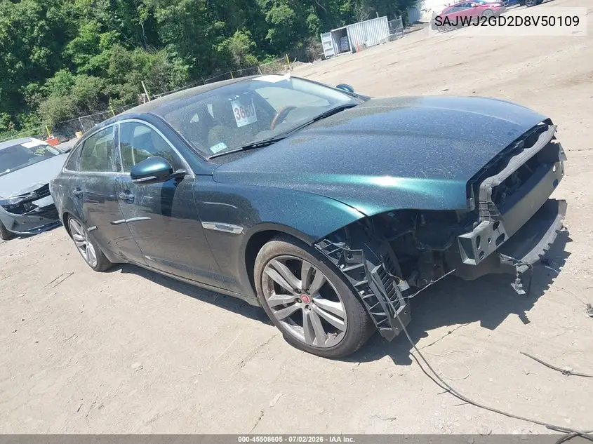 2013 Jaguar Xj Xjl Portfolio VIN: SAJWJ2GD2D8V50109 Lot: 45508605
