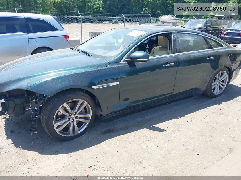 2013 Jaguar Xj Xjl Portfolio VIN: SAJWJ2GD2D8V50109 Lot: 45508605