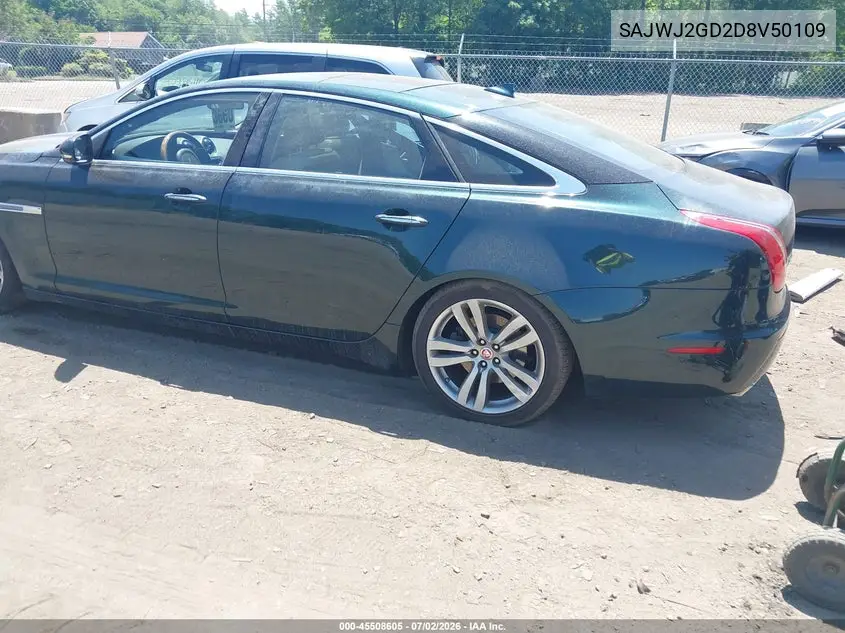 2013 Jaguar Xj Xjl Portfolio VIN: SAJWJ2GD2D8V50109 Lot: 45508605