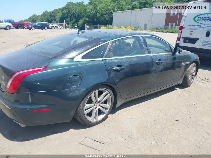 2013 Jaguar Xj Xjl Portfolio VIN: SAJWJ2GD2D8V50109 Lot: 45508605