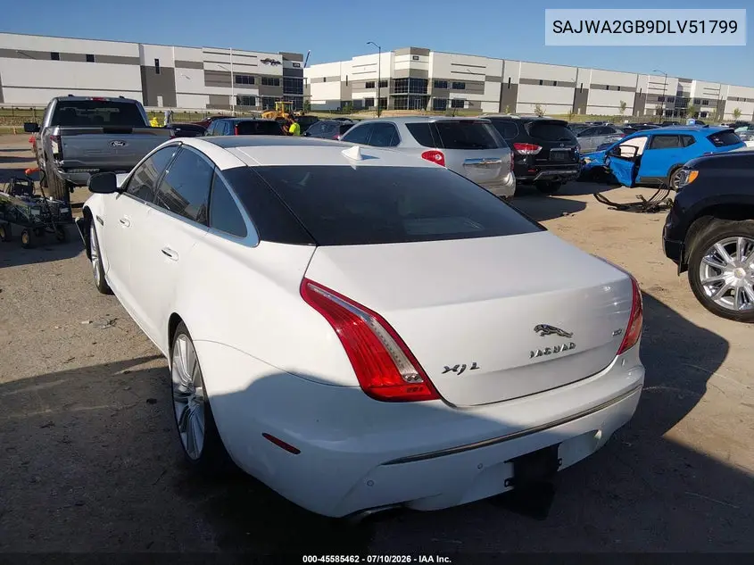 2013 Jaguar Xj Xjl Portfolio VIN: SAJWA2GB9DLV51799 Lot: 45585462