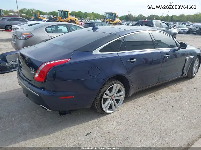 2014 Jaguar Xj Xjl Portfolio VIN: SAJWA2GZ8E8V64660 Lot: 44995625
