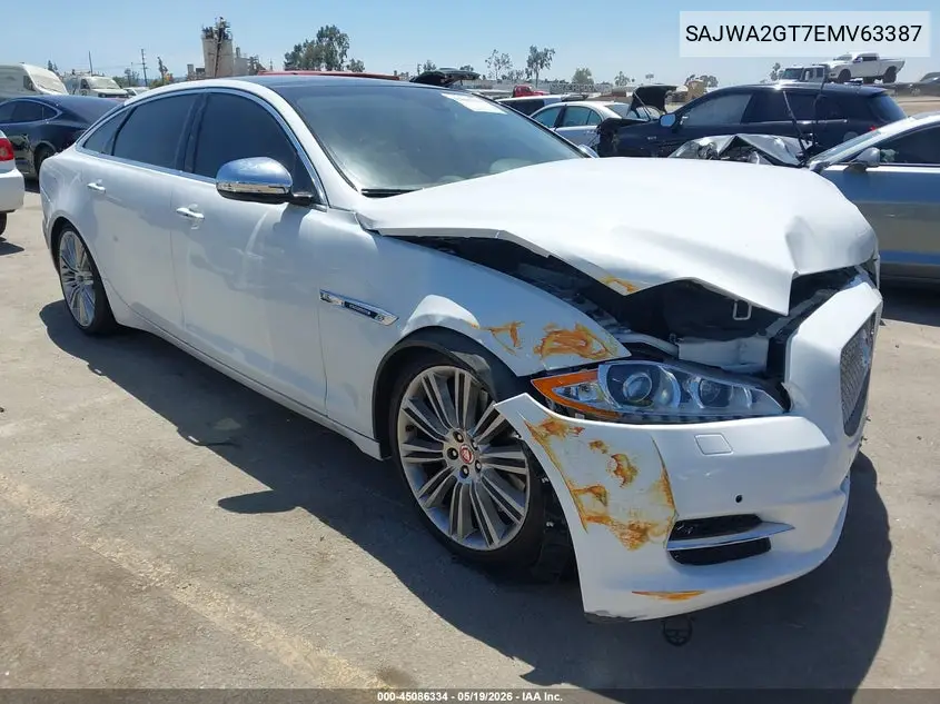 2014 Jaguar Xj Xjl Supercharged VIN: SAJWA2GT7EMV63387 Lot: 45086334