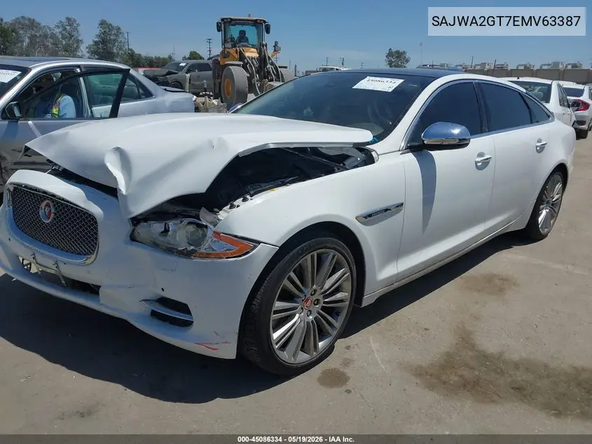 2014 Jaguar Xj Xjl Supercharged VIN: SAJWA2GT7EMV63387 Lot: 45086334