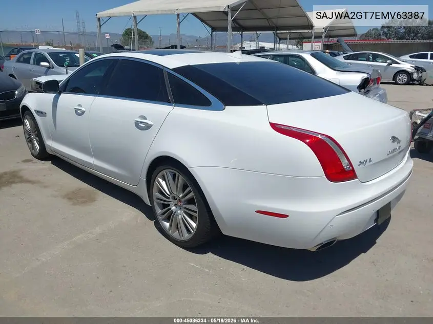 2014 Jaguar Xj Xjl Supercharged VIN: SAJWA2GT7EMV63387 Lot: 45086334