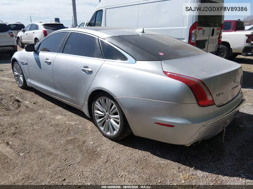 2015 Jaguar Xj Xjl Portfolio VIN: SAJWJ2GDXF8V89386 Lot: 45368292