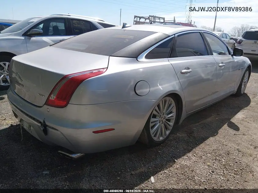 2015 Jaguar Xj Xjl Portfolio VIN: SAJWJ2GDXF8V89386 Lot: 45368292