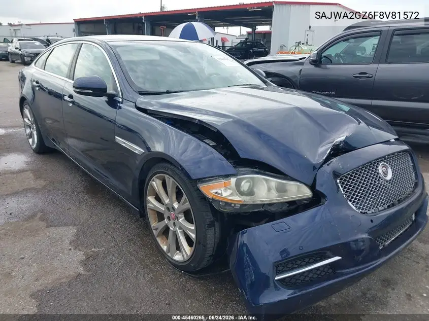 2015 Jaguar Xj Xjl Portfolio VIN: SAJWA2GZ6F8V81572 Lot: 45460265