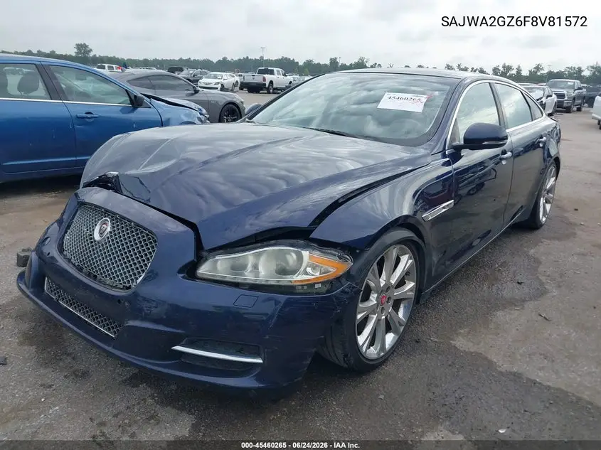 2015 Jaguar Xj Xjl Portfolio VIN: SAJWA2GZ6F8V81572 Lot: 45460265