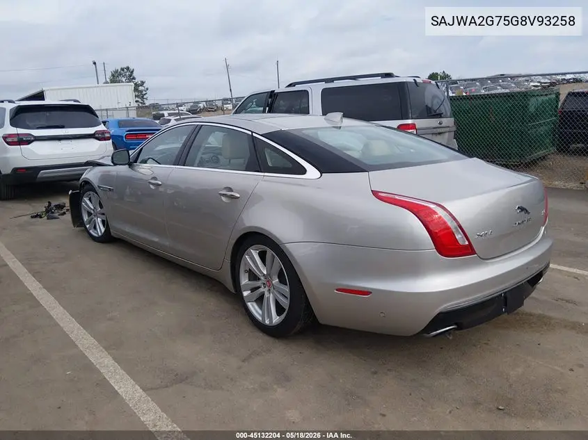 2016 Jaguar Xj Xjl Portfolio VIN: SAJWA2G75G8V93258 Lot: 45132204