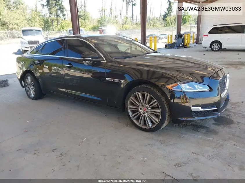 2016 Jaguar Xj Xjl Supercharged VIN: SAJWA2GE3GMW03033 Lot: 45557623