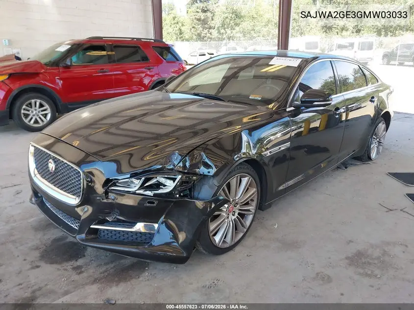 2016 Jaguar Xj Xjl Supercharged VIN: SAJWA2GE3GMW03033 Lot: 45557623