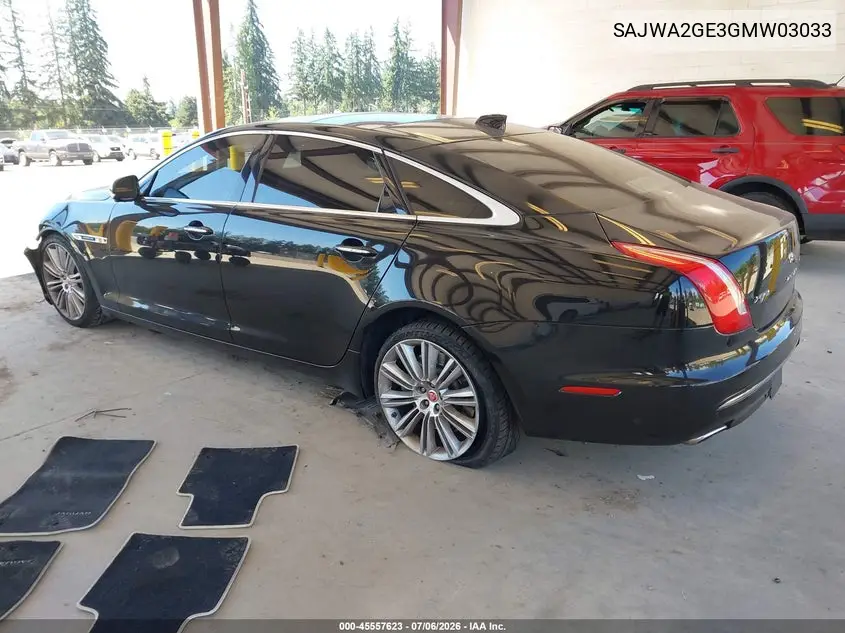 2016 Jaguar Xj Xjl Supercharged VIN: SAJWA2GE3GMW03033 Lot: 45557623