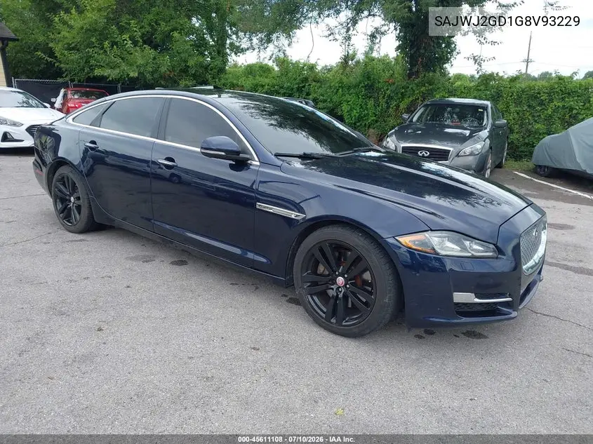 2016 Jaguar Xj Xjl Portfolio VIN: SAJWJ2GD1G8V93229 Lot: 45611108