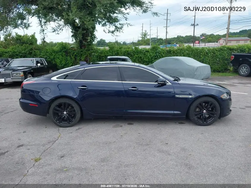 2016 Jaguar Xj Xjl Portfolio VIN: SAJWJ2GD1G8V93229 Lot: 45611108