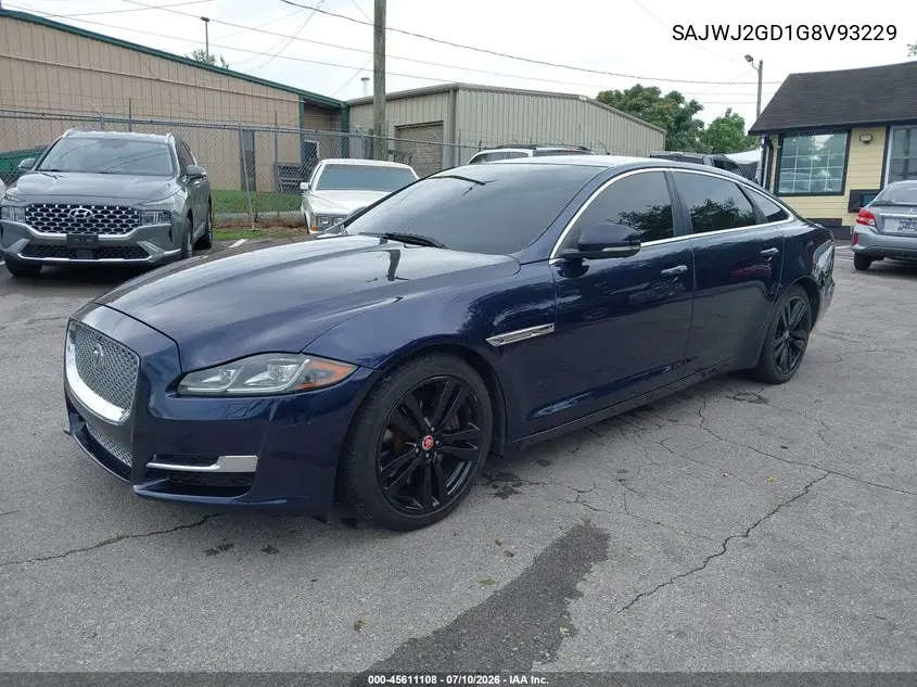 2016 Jaguar Xj Xjl Portfolio VIN: SAJWJ2GD1G8V93229 Lot: 45611108