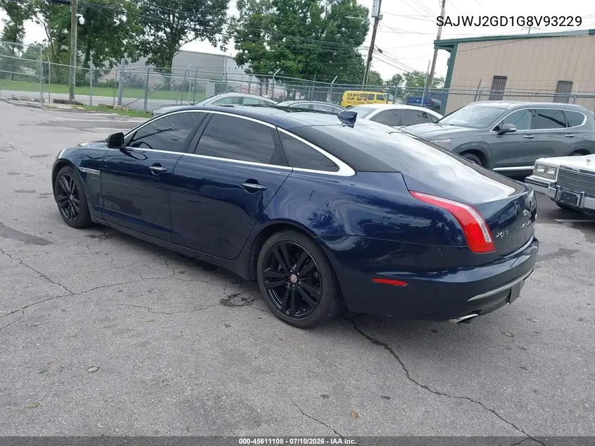 2016 Jaguar Xj Xjl Portfolio VIN: SAJWJ2GD1G8V93229 Lot: 45611108