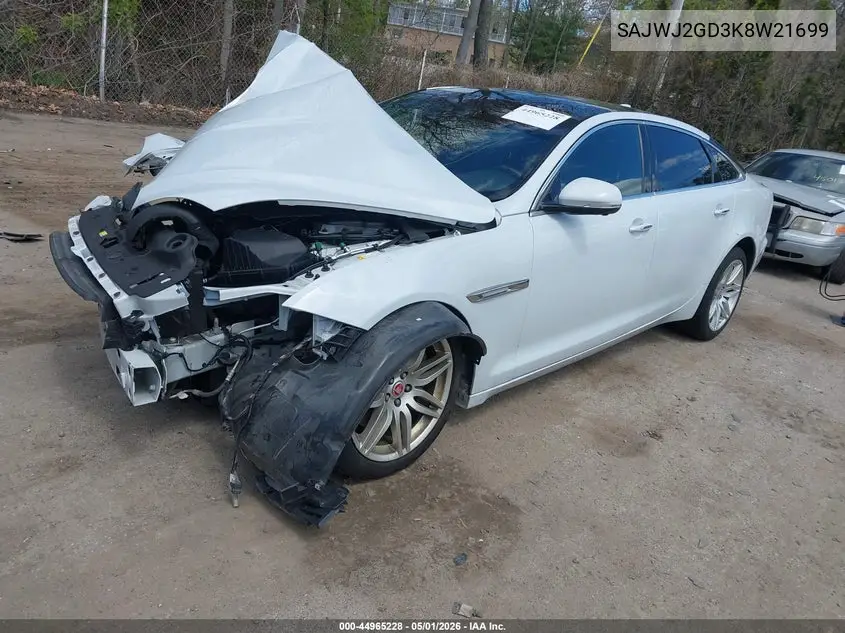 2019 Jaguar Xj Xj50 V6/Xjl Portfolio VIN: SAJWJ2GD3K8W21699 Lot: 44965228