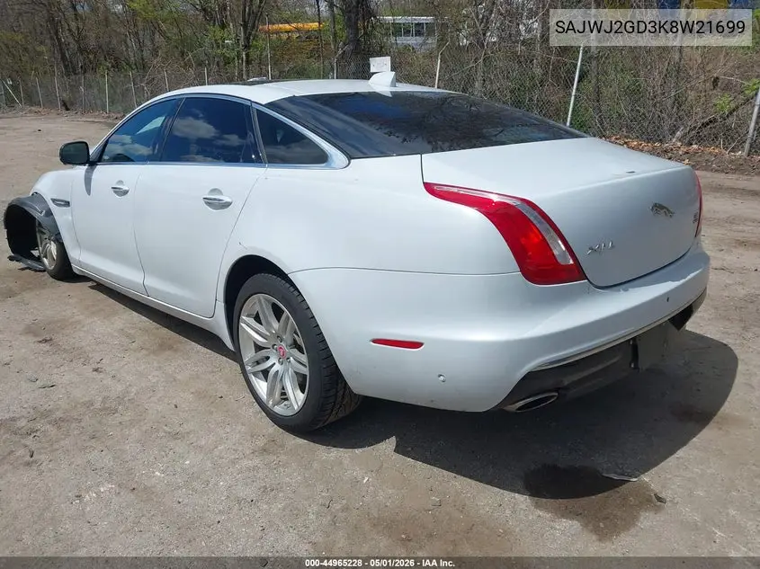 2019 Jaguar Xj Xj50 V6/Xjl Portfolio VIN: SAJWJ2GD3K8W21699 Lot: 44965228