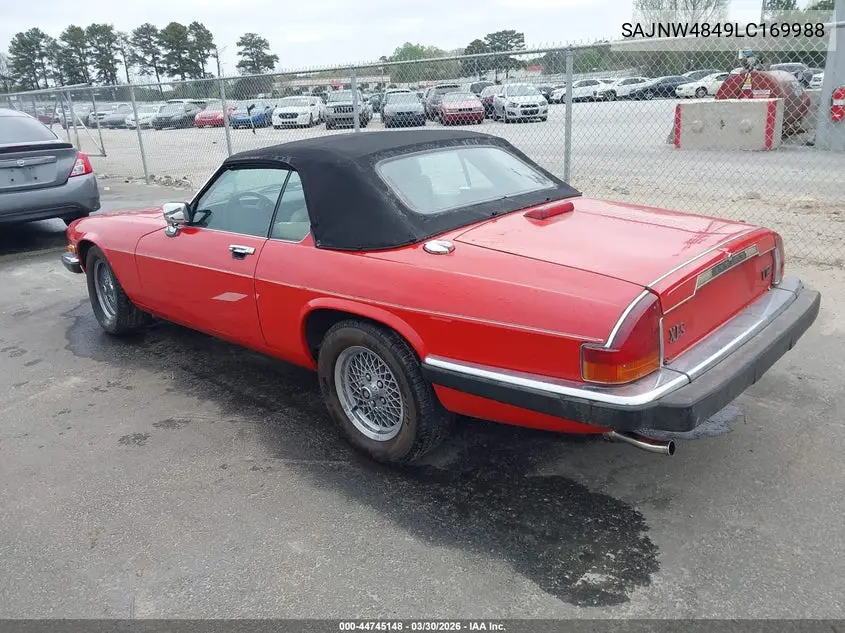 1990 Jaguar Xjs VIN: SAJNW4849LC169988 Lot: 44745148