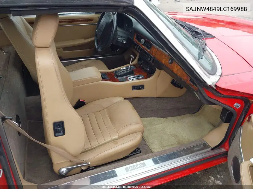 1990 Jaguar Xjs VIN: SAJNW4849LC169988 Lot: 44745148