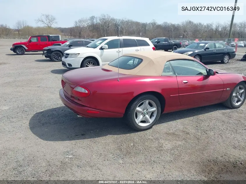 1997 Jaguar Xk8 VIN: SAJGX2742VC016349 Lot: 44757037