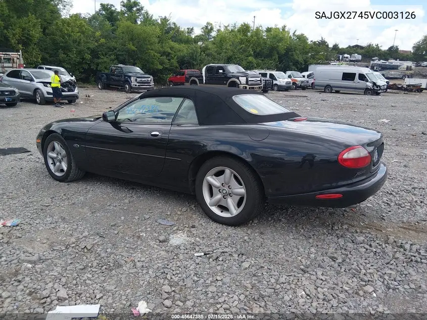 1997 Jaguar Xk8 VIN: SAJGX2745VC003126 Lot: 45647385