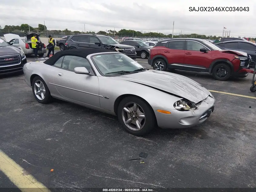 1999 Jaguar Xk8 VIN: SAJGX2046XC034043 Lot: 45283134