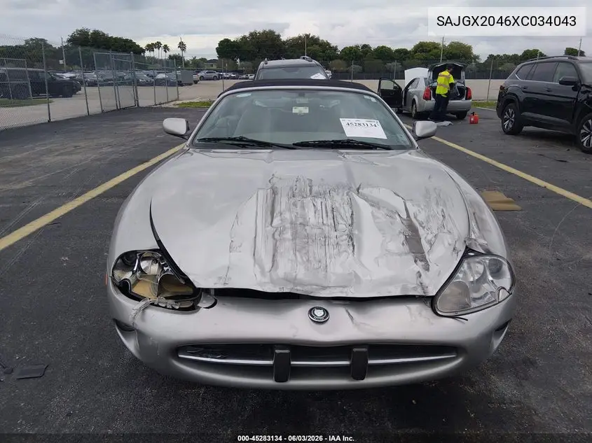 1999 Jaguar Xk8 VIN: SAJGX2046XC034043 Lot: 45283134
