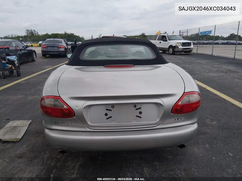 1999 Jaguar Xk8 VIN: SAJGX2046XC034043 Lot: 45283134
