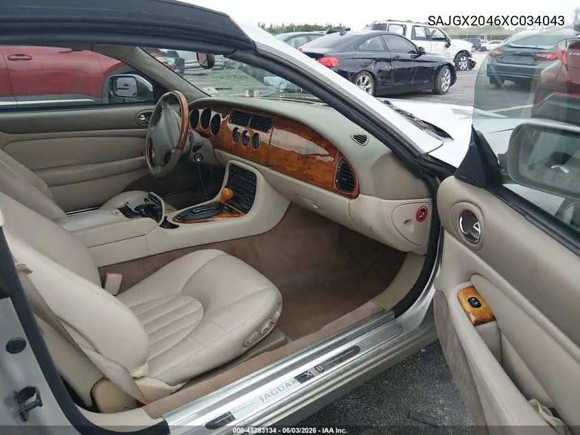 1999 Jaguar Xk8 VIN: SAJGX2046XC034043 Lot: 45283134