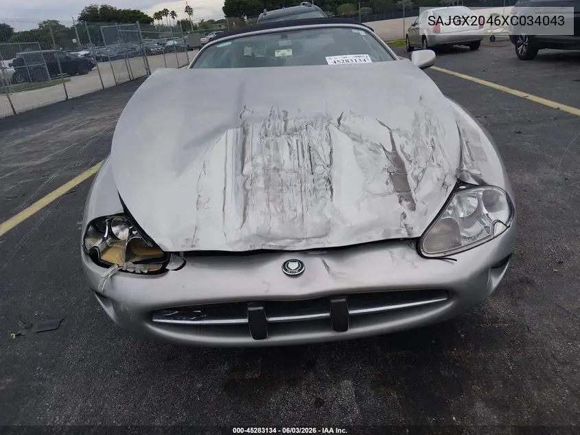 1999 Jaguar Xk8 VIN: SAJGX2046XC034043 Lot: 45283134