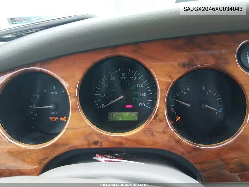 1999 Jaguar Xk8 VIN: SAJGX2046XC034043 Lot: 45283134